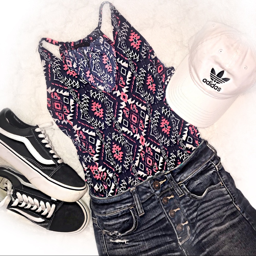 ✰ Patterned Racerback Tank Top ✰